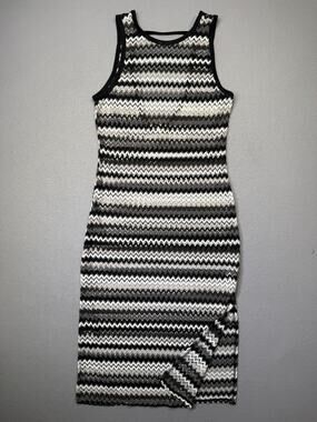 Miken Juniors' Low-Back Midi Dress Swim Cover-Up black/white large $38
